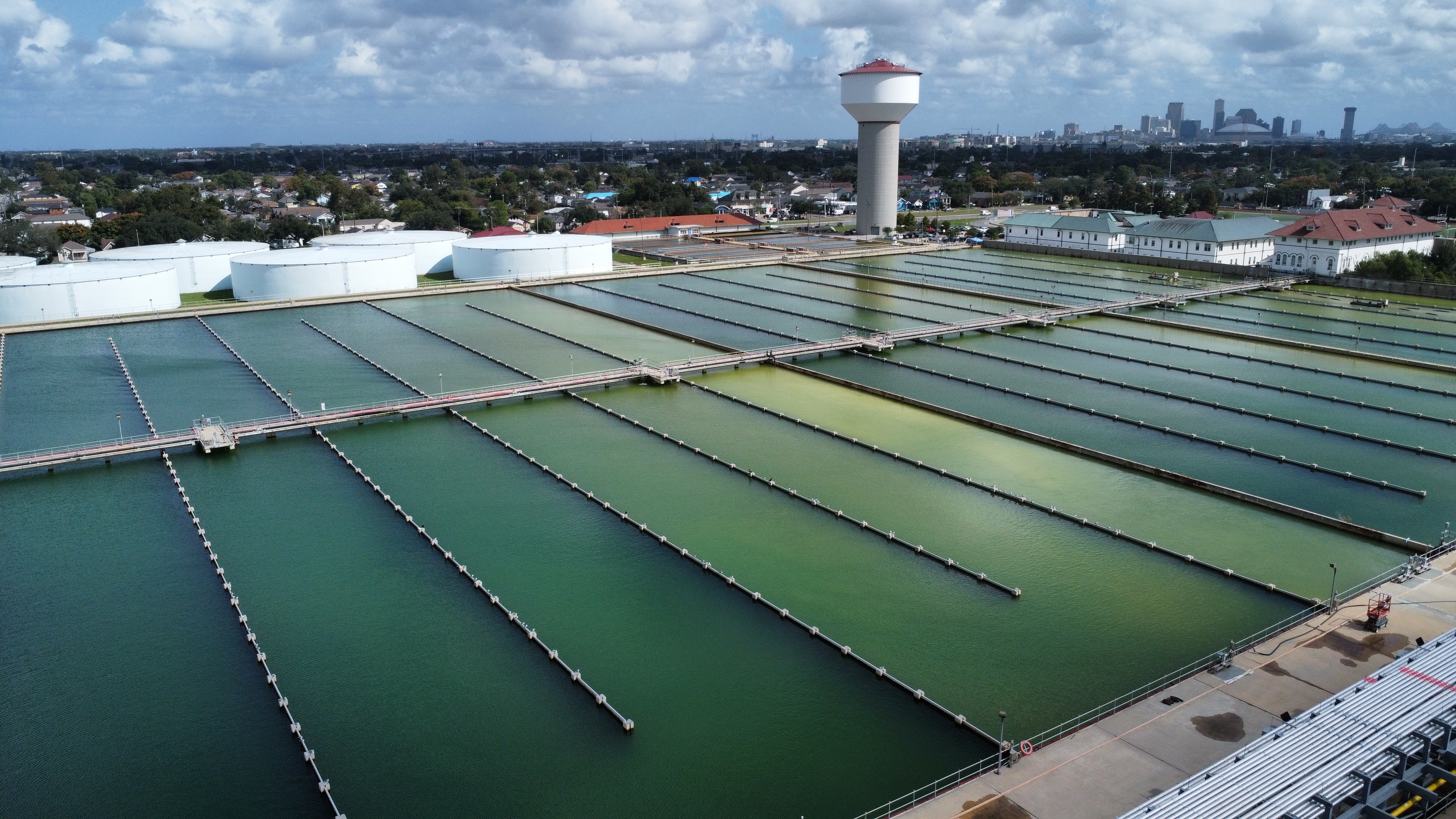 Aerial view of SWBNO water treatment facility