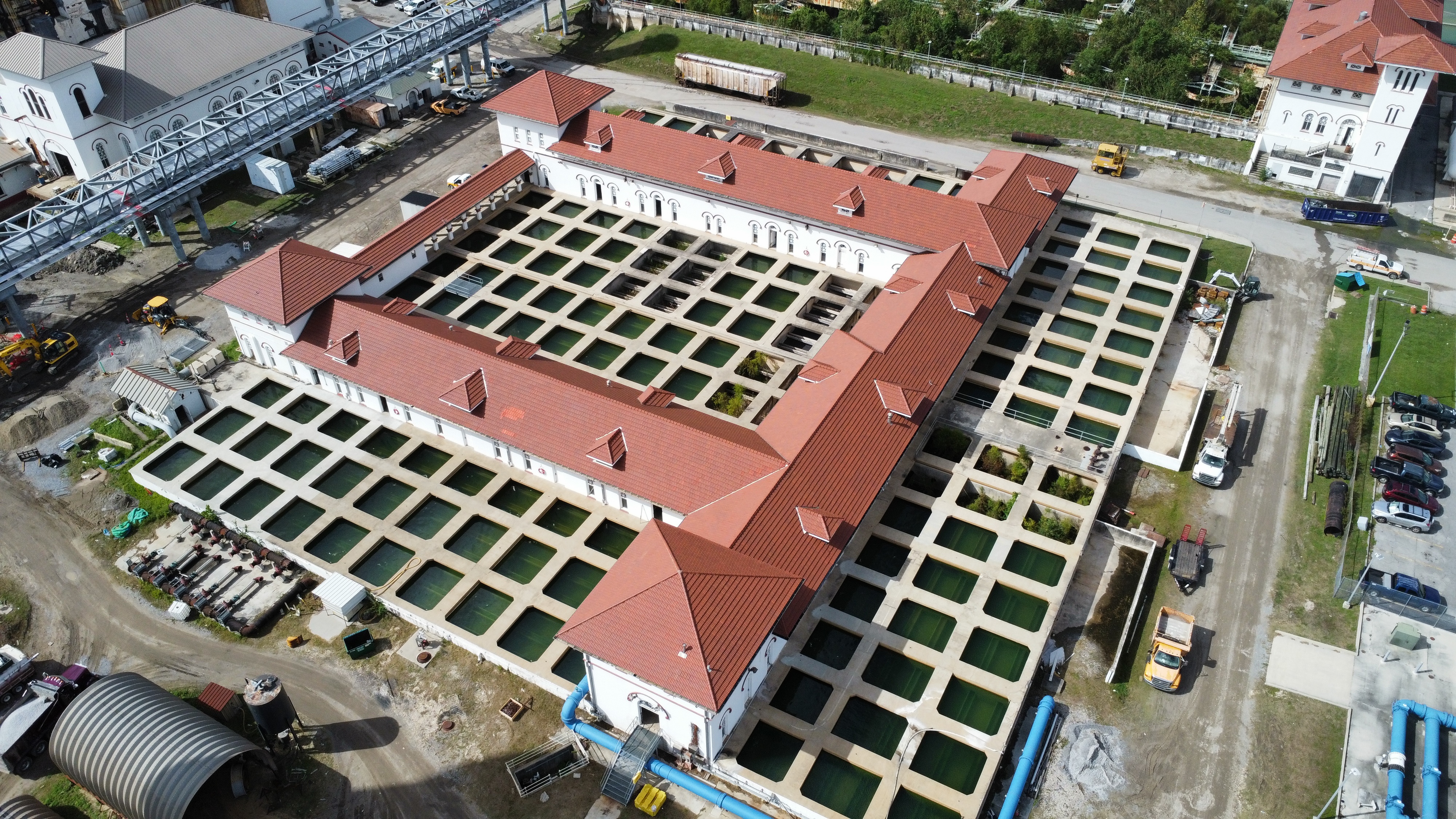 Aerial view of SWBNO water treatment facility